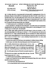 Đề thi vào Lớp 10 THPT chuyên Bắc Giang môn Vật lý - Năm học 2017-2018 - Sở giáo dục và đào tạo Bắc Giang